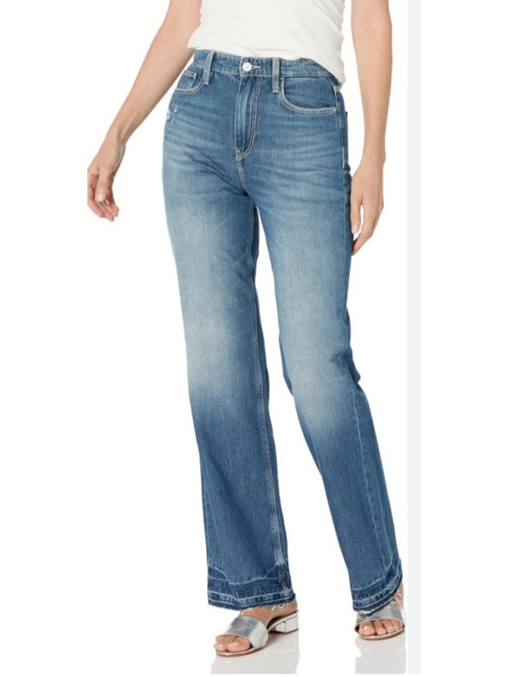 NWT Guess Straight High 80s Straight Jeans Womens 25 Medium Wash High Rise - Picture 2 of 16